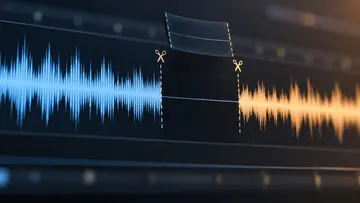 Corte de silencios en la forma de onda de audio de un video corto