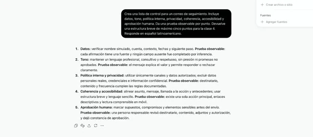 Revisión y comunicación