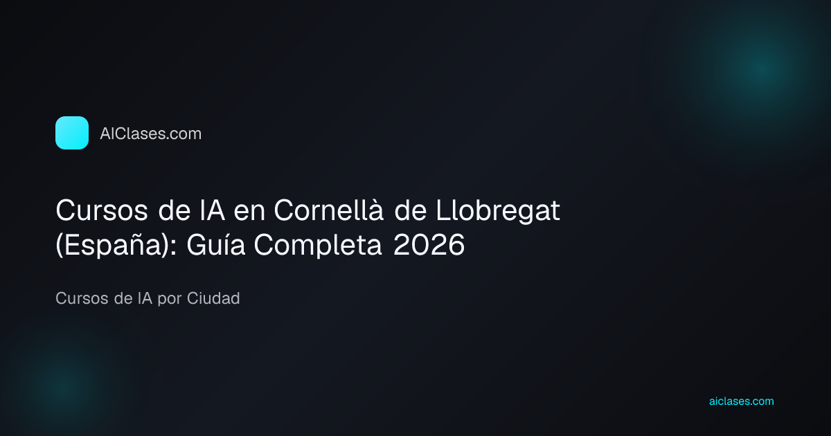 Cursos de IA en Cornellà de Llobregat (España): Guía Completa 2026