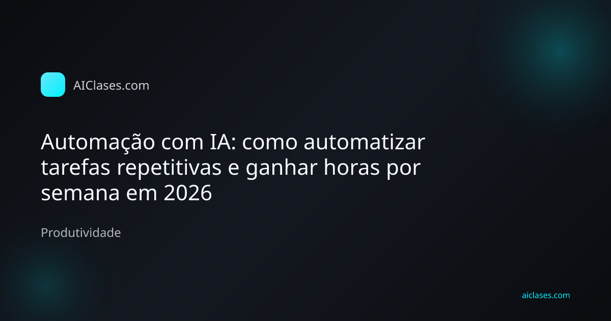 Fluxo de automação com inteligência artificial mostrando tarefas sendo executadas automaticamente com engrenagens e dashboards