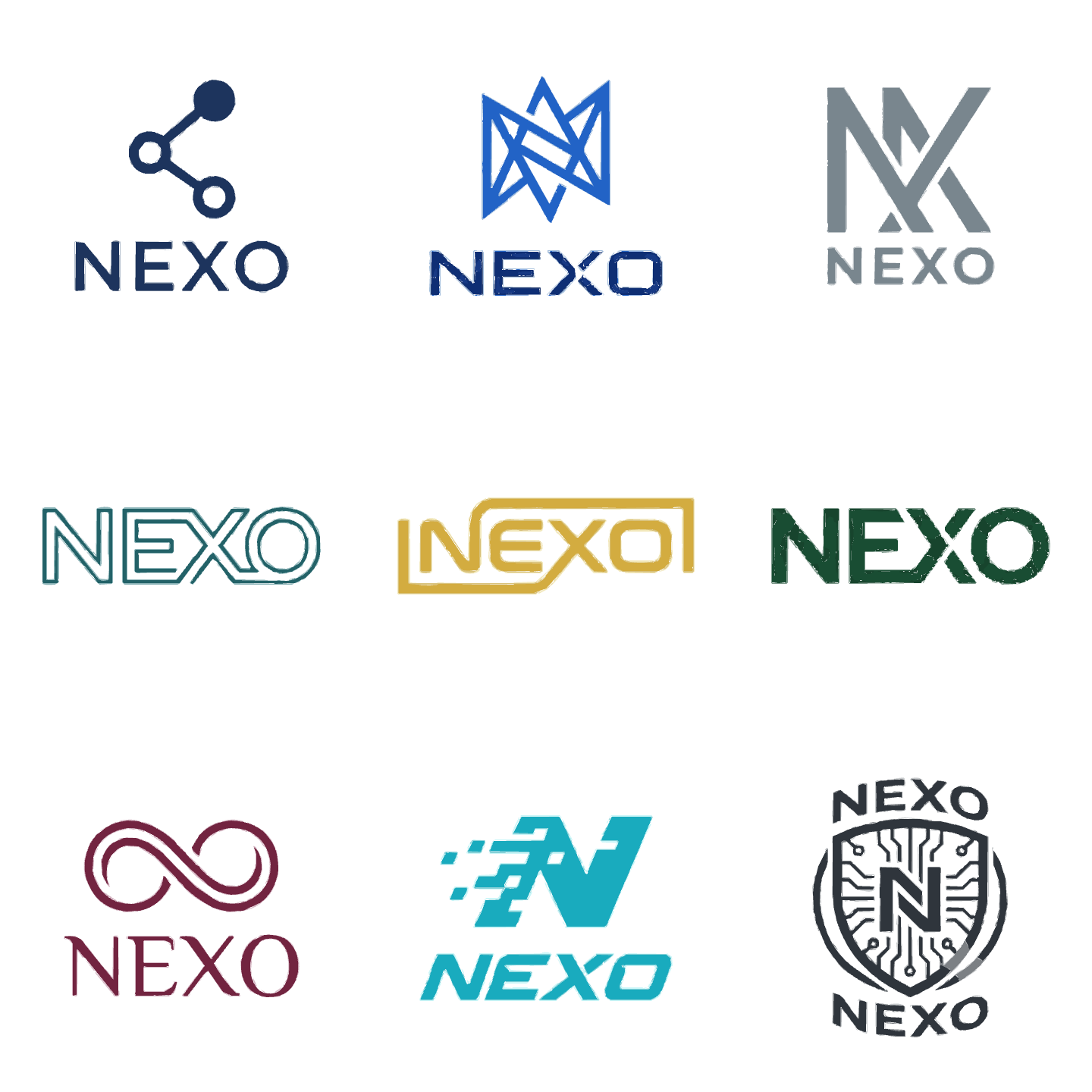 Nueve propuestas de logo para Tecnología · NEXO